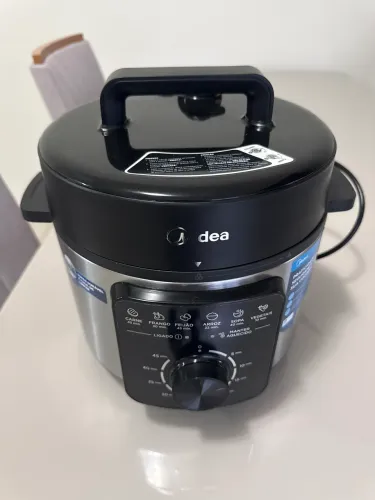 Panela elétrica Midea 4 litros inox preto 