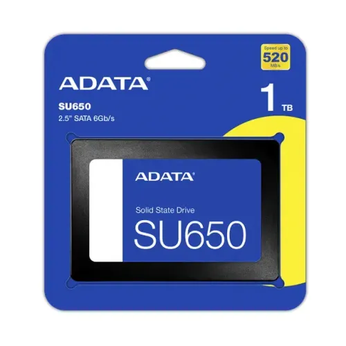 SSD 1TB Adata SU650 Sata III Leitura 520MBs Gravação 450MBs