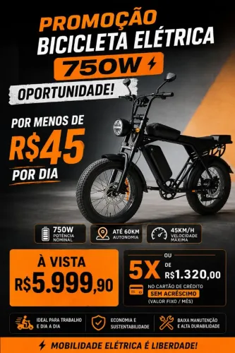 Bike Elétrica 750w (Direto da Fábrica)