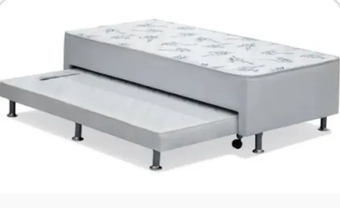 Cama box com auxiliar solteiro Orthobom