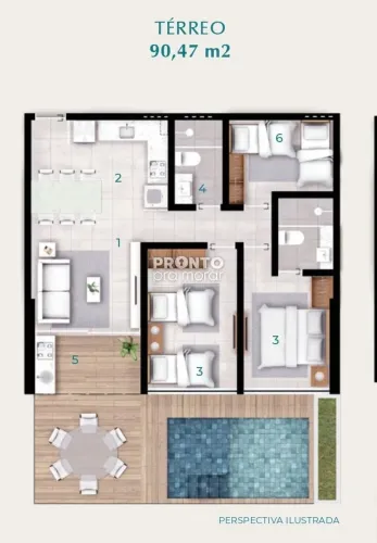 Apartamento com 3 quartos em Muro Alto