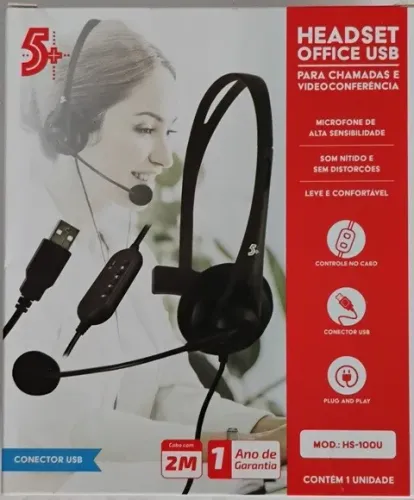 Headset Office Call Usb 2Mts