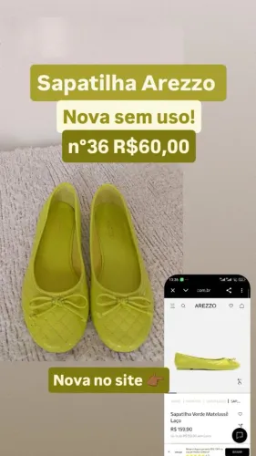 Sapatilha Arezzo nova!