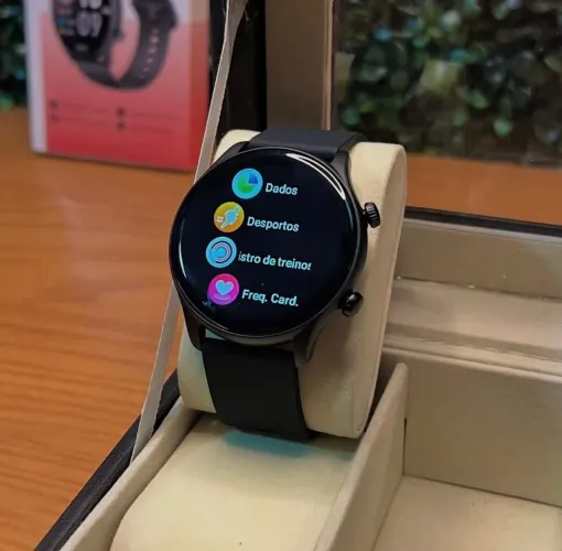SMARTWATCH ZEBLAZE BTALK 3 GPS ORIGINAL - TELA AMOLED 1.43" COM STRAVA E CHAMADAS