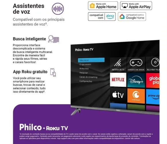 TV philco 32 polegadas - RokuTV
