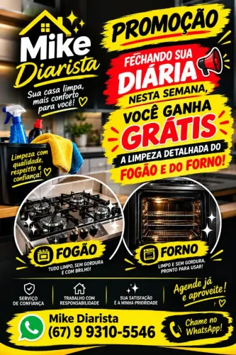 Promoção na Diária de Faxina