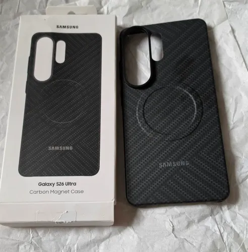 Capa Magnética De Fibra De Carbono Para Samsung Galaxy $26 Ultra - Ultrafina Preta