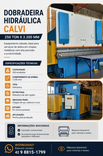 Dobradeira hidraulica Calvi 250T