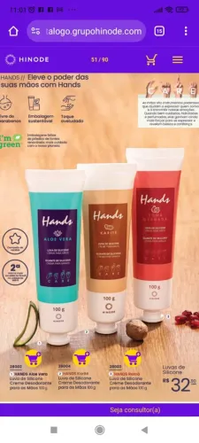 Creme Luva de silicone Hinode 