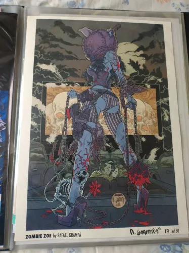 Print a3 Rafael Grampá numerado 17/50 zombie zoe Vertigo