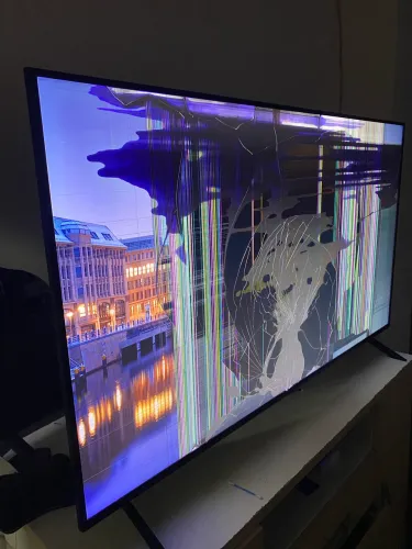 LG QNED 55? 4K 55QNED7SSQA - Liga e funciona - Tela quebrada