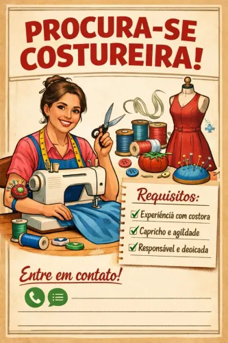 Preciso de costureira(o)