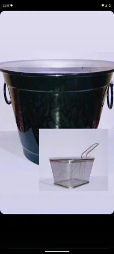 Kit restaurante, balde para bebidas e cestinhas porta-porção