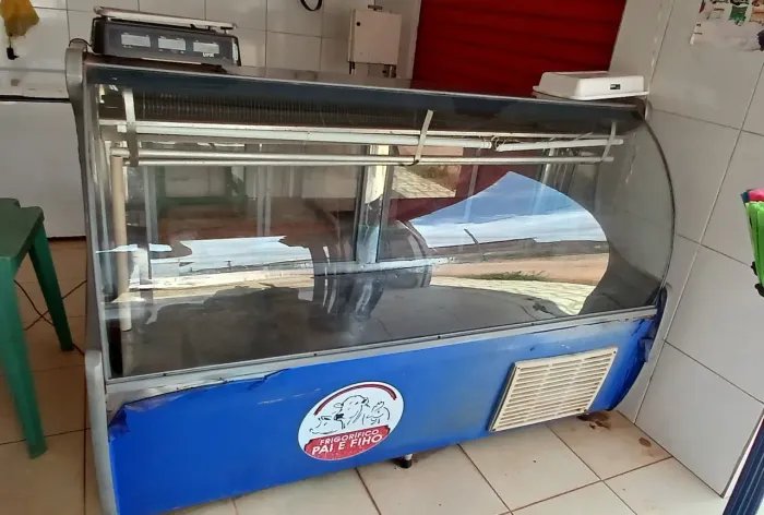 Balcao de colocar carne em açougue