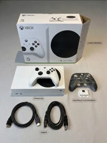 Vendo Xbox Series S Completo na Caixa + Controle Customizado e Bateria