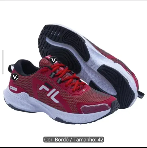 Fila Bordô tamanho 42 masculino tênis casual produto novo