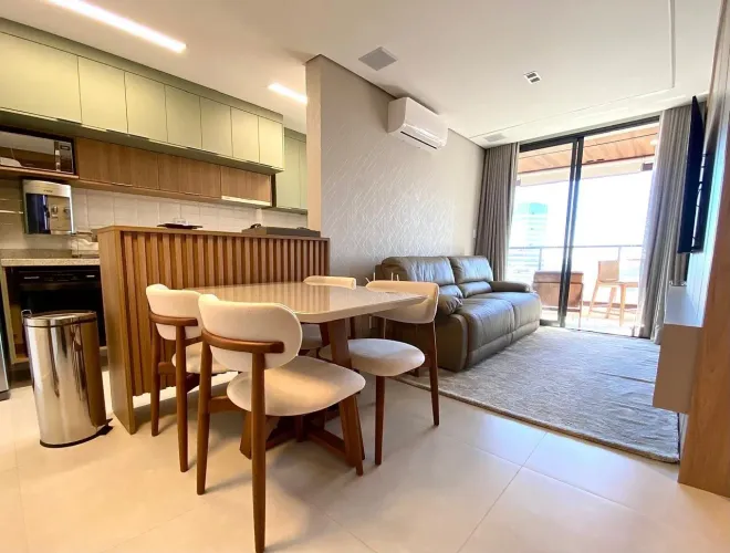 Apartamento novo para venda, mobiliado, impecável, no Alameda Iguatemi com 2 suítes e 2 sa