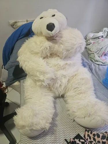 Urso polar de pelúcia grande