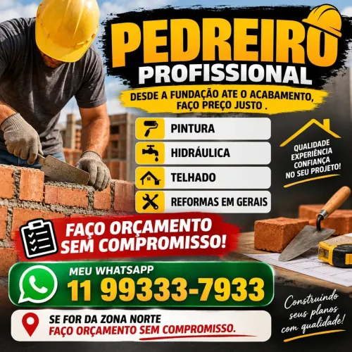 Pedreiro Zona norte São Paulo