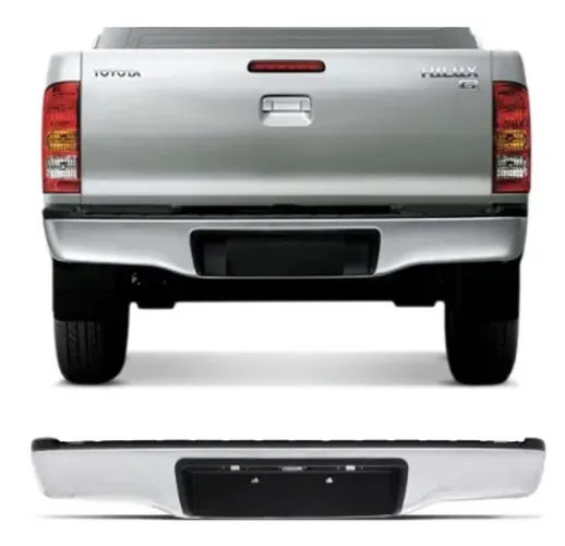 Parachoque Traseiro Hilux Ferro Cromado 2005 06 07 08 09 10 11 12 13 14 2015