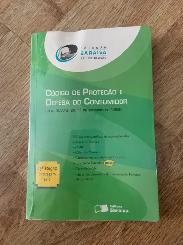 Livro código de proteção e defesa do consumidor Ed Saraiva