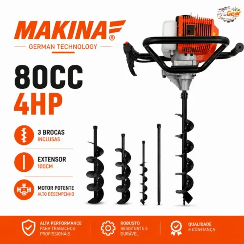 Perfurador de solo 80cc - makina