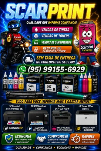 Scarprint venda de tintas toner e cartuchos de impressoras