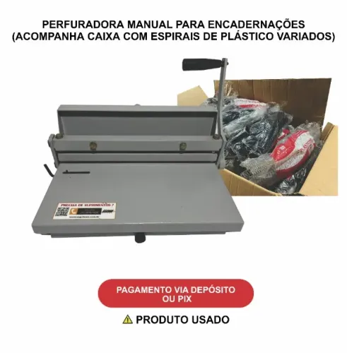 Perfuradora manual para encadernações + Espiral plástico