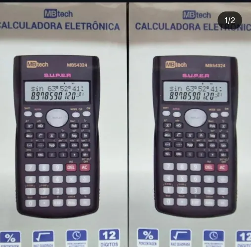 CALCULADORA CIENTIFICA 2 LINHAS 12DIG