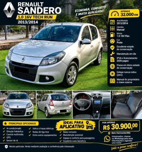 Renault Sandero Techrun Hi-flex 1.0 16V 5P 2014