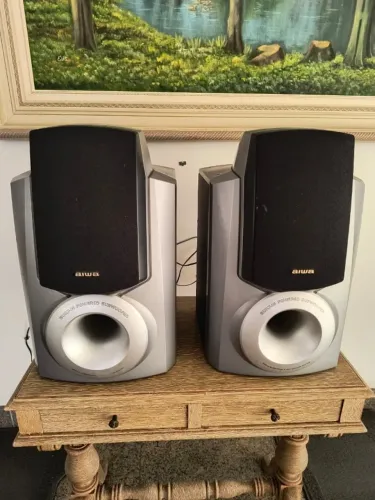 Par de Caixas Acústicas Som Aiwa F959 - SX-WNF959YL com Subwoofer