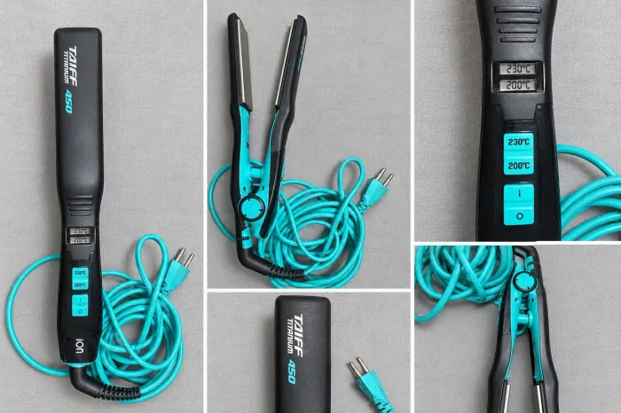 Chapinha Taiff Titanium 450 (Série Colors, cor preta com detalhes em azul/Tiffany)