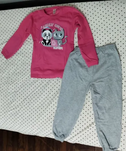 Kit 3 Pijaminhas Infantil Feminino Moletom