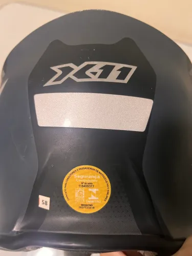 Capacete X11 Cinza Chumbo Fosco Articulado com Viseira Solar