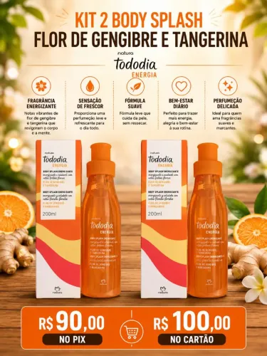 2 body splash natura todo dia por R$90,00