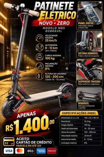 Patinete eletrico novo