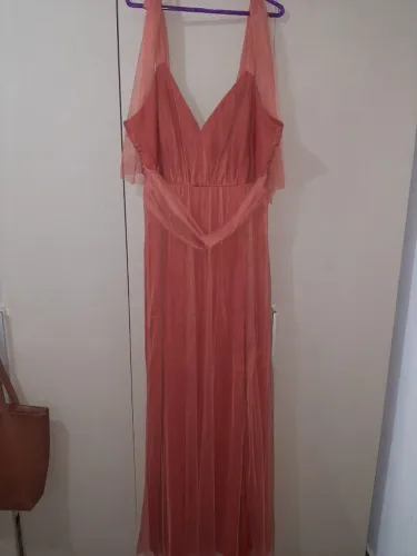 Vestido Longo Plus Size Terracota