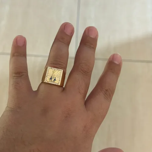 Anel banhado a ouro 