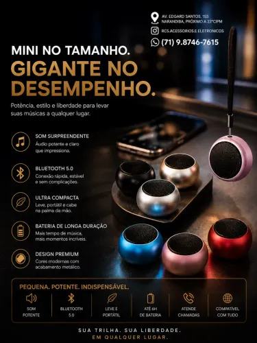 Mini caixa de som 3w