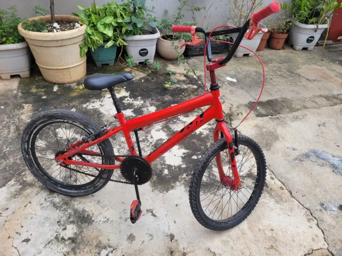 Bicicleta Aro 20 Cross - Vermelha - Pintura Nova