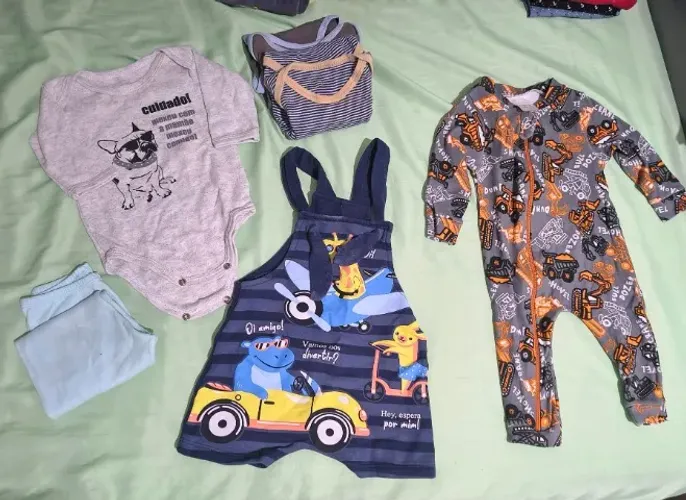 Kit Lote Roupinhas Bebê Menino - Tamanho M