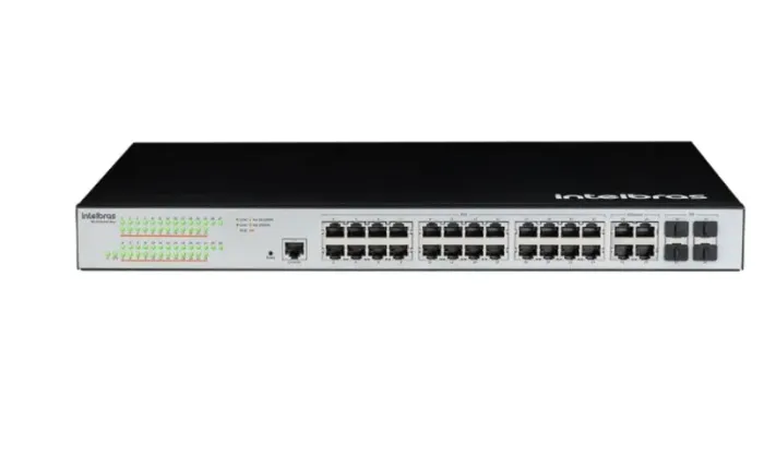 Switch Gerenciável Sg2404 Poe Max 24 Pg + 4 Pgbic Intelbras
