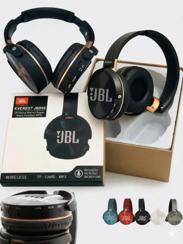 FONE DE OUVIDO BLUETOOTH HEADSET JBL EVEREST JB950  EDIÇÃO BLACK & GOLD 