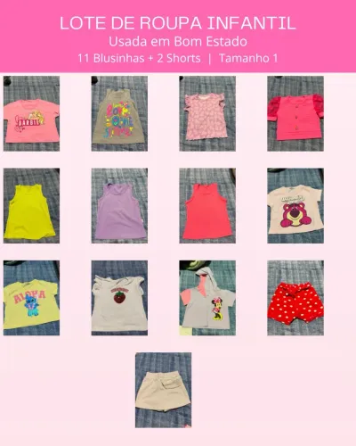 Lote de roupa infantil 1, 2
