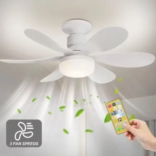 Ventilador de Teto Pétala Design Premium + Controle - Entrega Rápida