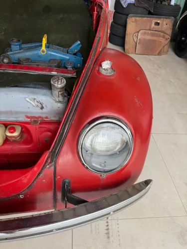 Par de faróis olho de boi / sapo antigos para fusca e kombi