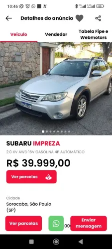 Subaru Impreza 2.0 16V 160cv Aut. 2011