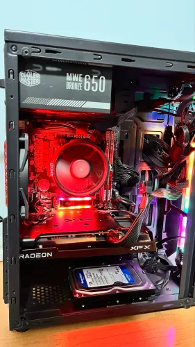 COMPUTADOR PC GAMER RYZEN 5 3400g 16gb ram rx6600 8gb vram 1tb armazem principal 256gb ssd