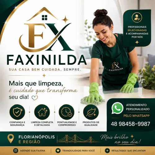Faxina e limpeza Residencial em Florianópolis/Diarista.
