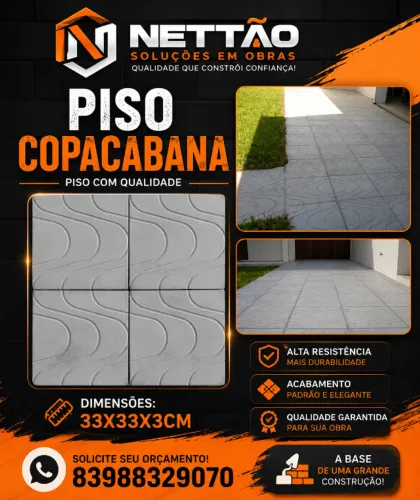 Piso Copacabana 33x33 ou 50x50 